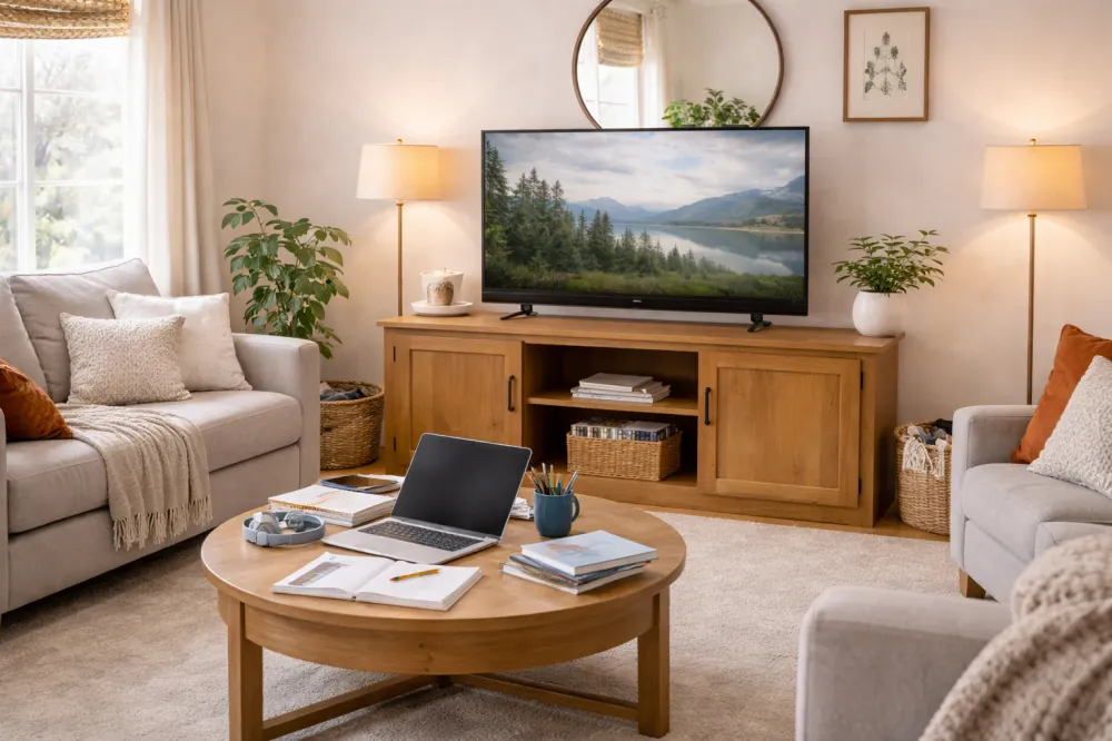 TV Stand with 2 doors 60" wide - Model 504